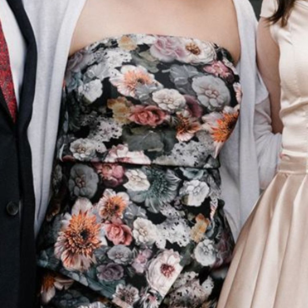 ASOS Stunning Strapless Floral Bodycon Dress